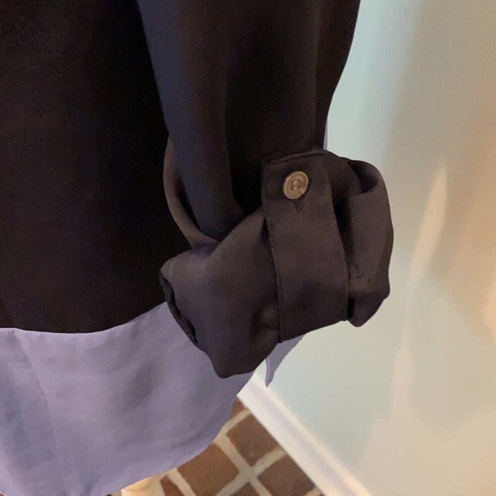 Stunning Talbots Color Block Blouse Size Medium - image 5